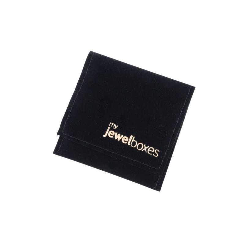 Black Faux Suede Bag 68×73 mm BAN22N | MyJewelBoxes