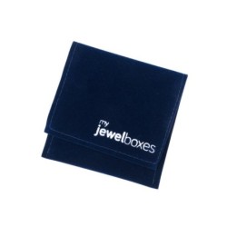 Blue Faux Suede Bag 68×73 mm BAN22A | MyJewelBoxes