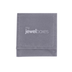 Velours-Beutel Mittelgrau 68×73 mm BAN22G | MyJewelBoxes