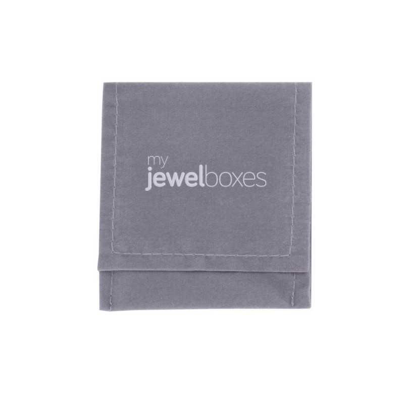 Pochon en suédine gris moyen 68×73 mm BAN22G | MyJewelBoxes