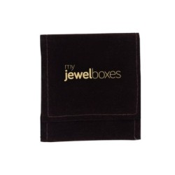 Pochon en suédine marron chocolat 68×73 mm BAN22M | MyJewelBoxes