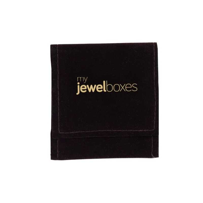 Pochon en suédine marron chocolat 68×73 mm BAN22M | MyJewelBoxes