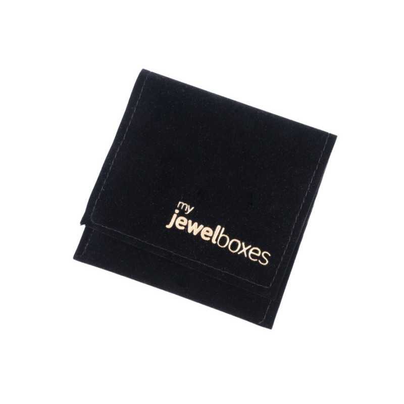 Black Faux Suede Bag 80×90 mm BAN23N | MyJewelBoxes