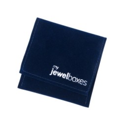Blue Faux Suede Bag 80×90 mm BAN23A | MyJewelBoxes