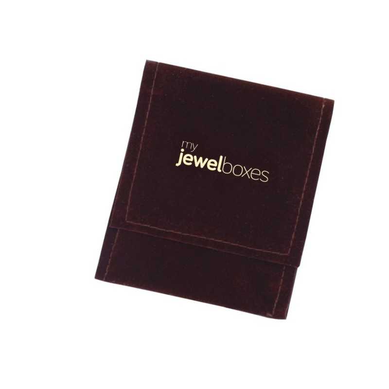 Chocolate brown Faux Suede Bag 80×90 mm BAN23M | MyJewelBoxes