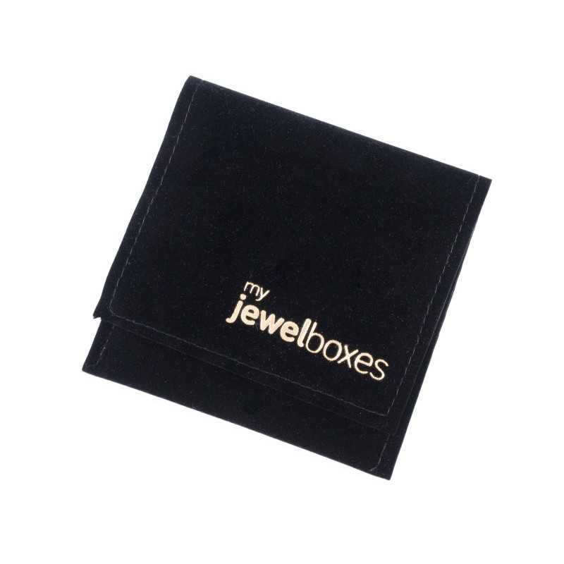 Black Faux Suede Bag 95×98 mm BAN24N | MyJewelBoxes