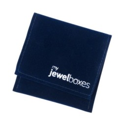 Blue Faux Suede Bag 95×98 mm BAN24A | MyJewelBoxes
