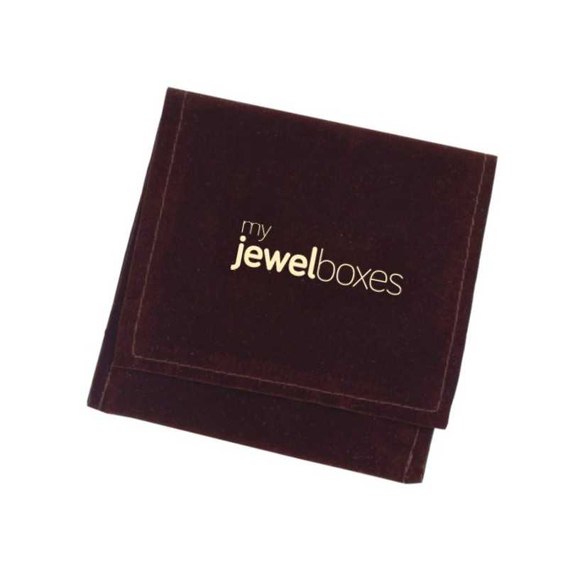 Brown Faux Suede Bag 95×98 mm BAN24M | MyJewelBoxes