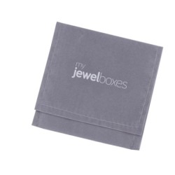Mid grey Faux Suede Bag 95×98 mm BAN24G | MyJewelBoxes