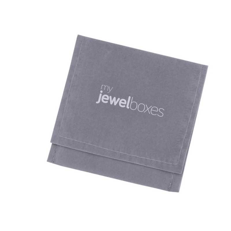 Bolsa de camurça sintética Cinzento médio 95×98 mm BAN24G | MyJewelBoxes