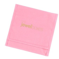 Pink Faux Suede Bag 95×98 mm BAN24R | MyJewelBoxes