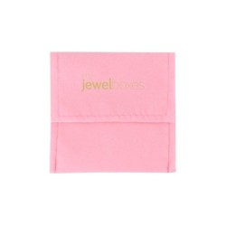 Pochon en suédine rose 80×80 mm BAN25R | MyJewelBoxes