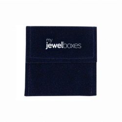 Pochon en suédine bleu 80×80 mm BAN25A | MyJewelBoxes