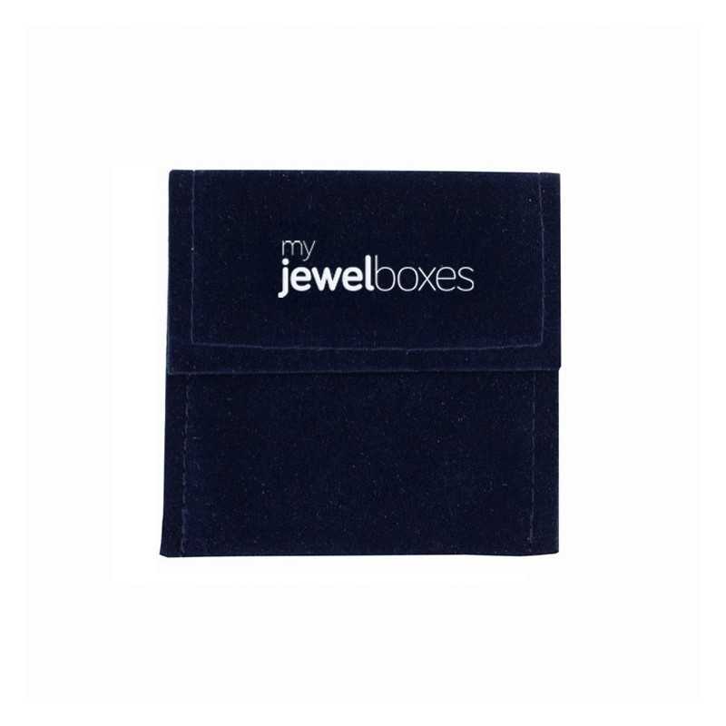 Blue Faux Suede Bag 80×80 mm BAN25A | MyJewelBoxes