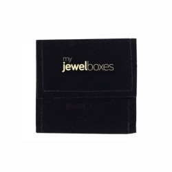 Black Faux Suede Bag 80×80 mm BAN25N | MyJewelBoxes