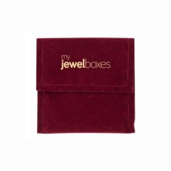 Pochon en suédine bordeaux 80×80 mm BAN25B | MyJewelBoxes