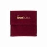 Burgundy Faux Suede Bag 80×80 mm BAN25B | MyJewelBoxes