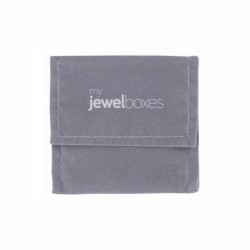 Mid grey Faux Suede Bag 80×80 mm BAN25G | MyJewelBoxes