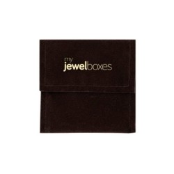Pochon en suédine marron chocolat 80×80 mm BAN25M | MyJewelBoxes