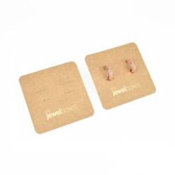 Kraft Cardboard Inner Box for Earrings and Pendants, 60x60mm