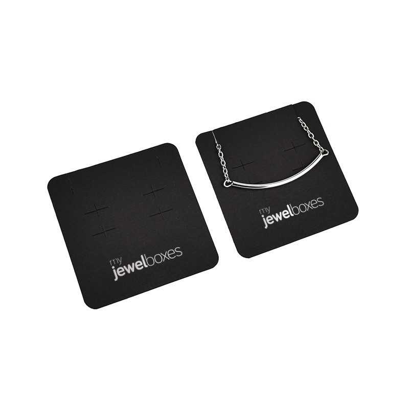Intérieur en carton pour boucles d'oreilles et pendentifs noir 60×60 mm