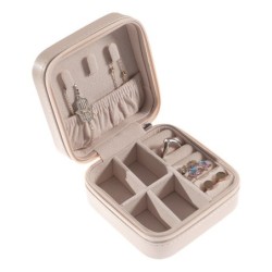 Écrin de Voyage carré Rose Sans Logo | MyJewelBoxes