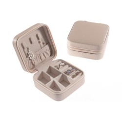Travel Jewellery Box square Pink Printed | MyJewelBoxes