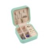 Travel Jewellery Box square Aquamarine Plain | MyJewelBoxes