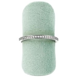 Espositore in velour per anelli 32x34 mm · Acquamarina