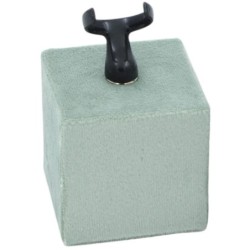 Espositore in velour per anelli 40x40x40 mm · Acquamarina