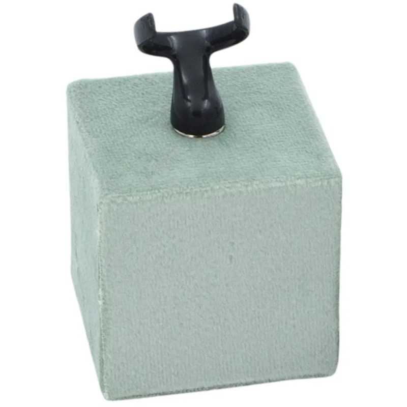 Velour Display Stand for rings 40x40x40 mm · Aquamarine