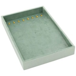 Schmucktablett aus Velours für Armreifen und Ketten 242x162x35 mm · Aquamarin