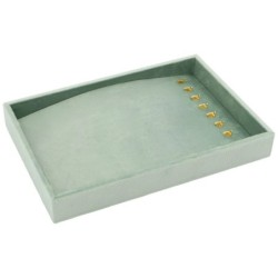 Velour Jewellery Tray for bangles and necklaces 242x162x35 mm · Aquamarine