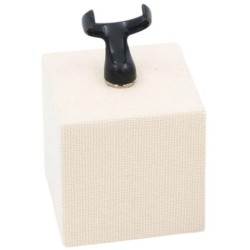 Présentoir en lin pour bagues 40x40x40 mm | MyJewelBoxes
