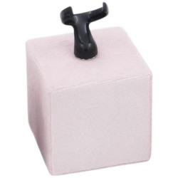 Schmuckständer aus Velours für Ringe 40x40x40 mm · Rosa