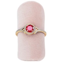Velour Display Stand for rings 32x34 mm · Pink | MyJewelBoxes