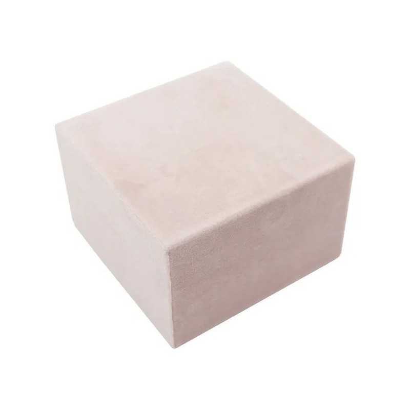 Expositor em veludo para base modular universal 95x95x60 mm · Rosa