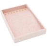 Bandeja de joalharia em veludo para braceletes e colares 242x162x35 mm · Rosa