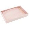 Bandeja de joalharia em veludo para braceletes e colares 242x162x35 mm · Rosa