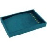 Bandeja de joalharia em veludo para braceletes e colares 242x162x35 mm · Azul-noite