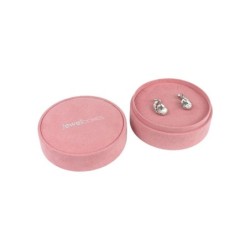 Boîte ronde pour boucles d'oreilles ou pendentifs 80×40 mm MOO2-R | MyJewelBoxes
