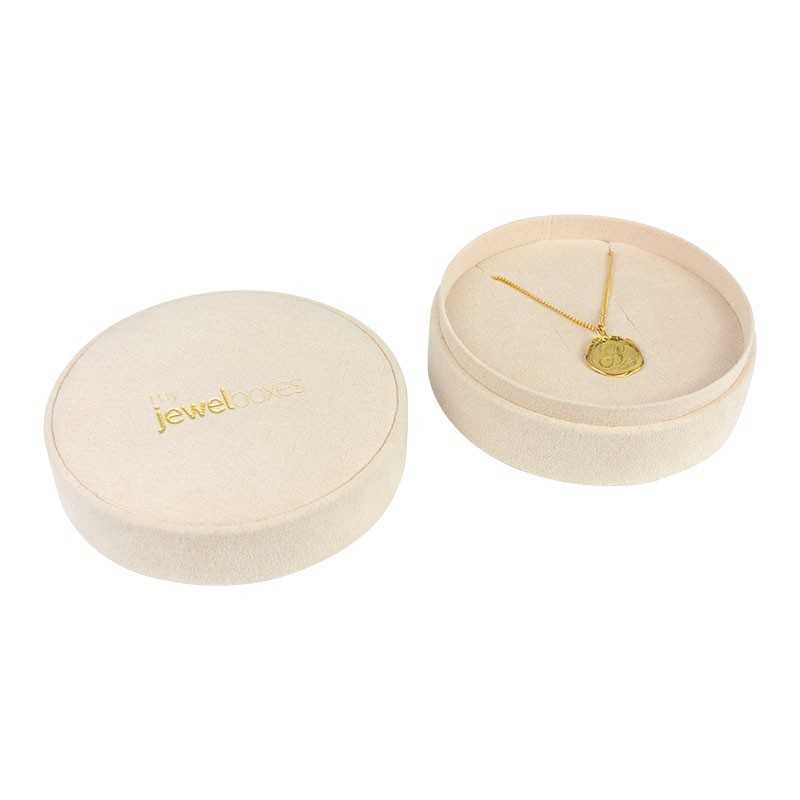 Boîte ronde pour boucles d'oreilles ou pendentifs 100×40 mm MOO3-B | MyJewelBoxes