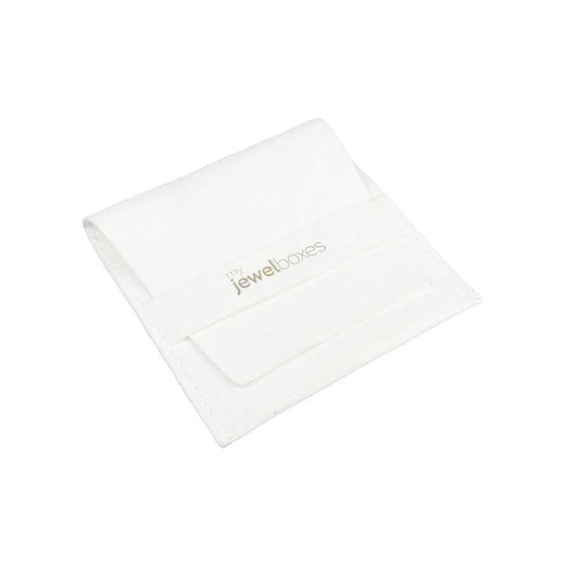 White Microfibre Bag 79×79 mm MF1-B | MyJewelBoxes