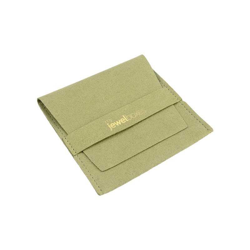 Khaki Microfibre Bag 79×79 mm MF1-CQ | MyJewelBoxes