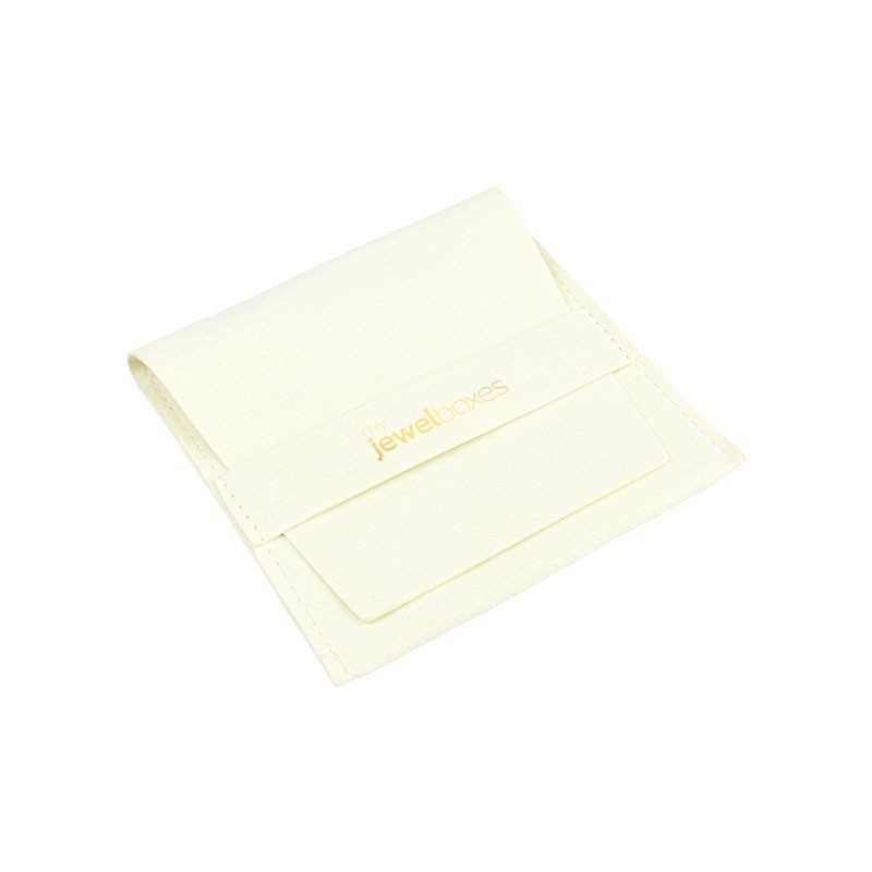 Sacchetto in microfibra avorio 79×79 mm MF1-MR | MyJewelBoxes