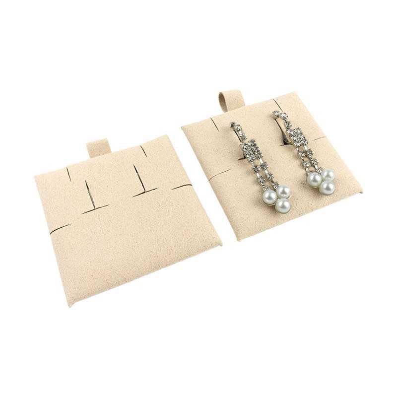 Mikrofaser-Einlage für Omega-Ohrringe 62×62 mm Sand TMF2-AR | MyJewelBoxes
