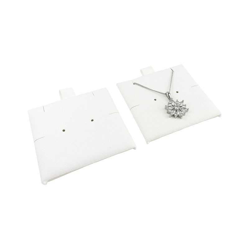 Suporte de microfibra para brincos 62×62 mm Branco TMF1-B | MyJewelBoxes