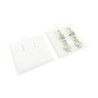Supporto in microfibra per orecchini omega 62×62 mm bianco TMF2-B | MyJewelBoxes