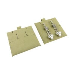 Supporto in microfibra per orecchini omega 62×62 mm cachi TMF2-CQ | MyJewelBoxes
