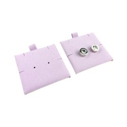 Supporto in microfibra per orecchini 62×62 mm lilla TMF1-LI | MyJewelBoxes
